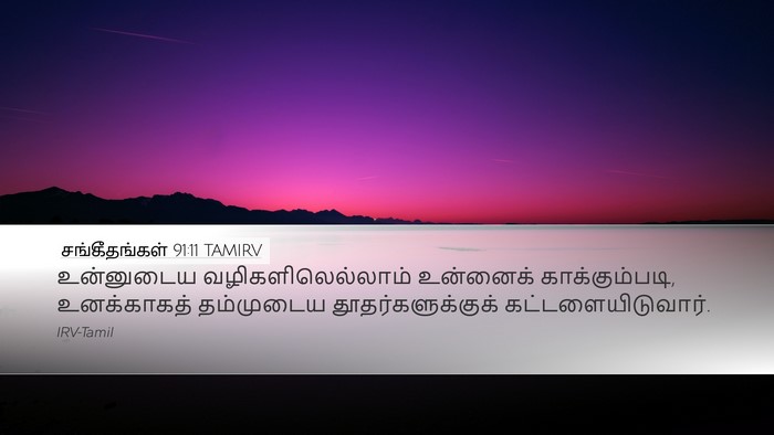 சங்கீதங்கள் 91:11 TAMIRV Bible Verse Image