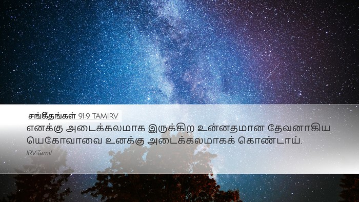 சங்கீதங்கள் 91:9 TAMIRV Bible Verse Image