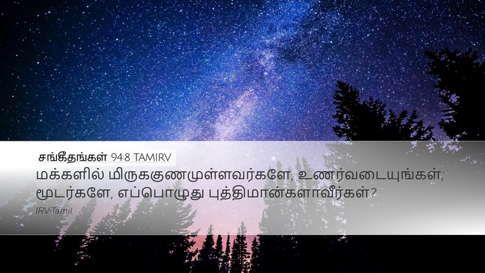 சங்கீதங்கள் 94:8 TAMIRV Bible Verse Image