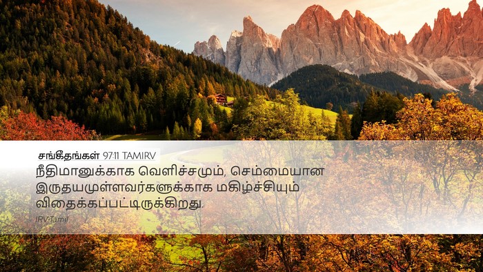 சங்கீதங்கள் 97:11 TAMIRV Bible Verse Image