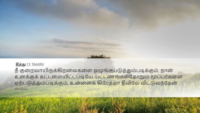 தீத்து 1:5 TAMIRV Bible Verse Image