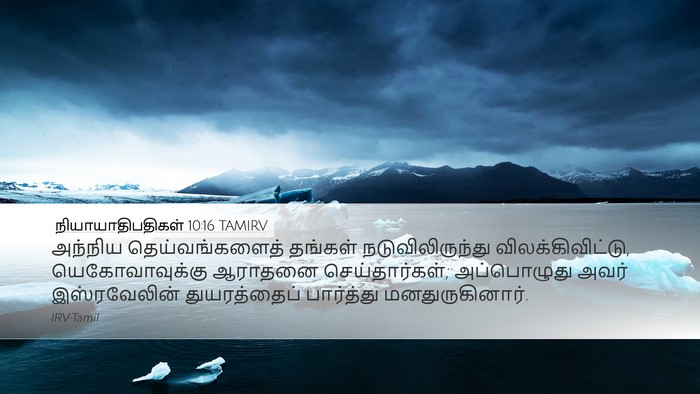 நியாயாதிபதிகள் 10:16 TAMIRV Bible Verse Image