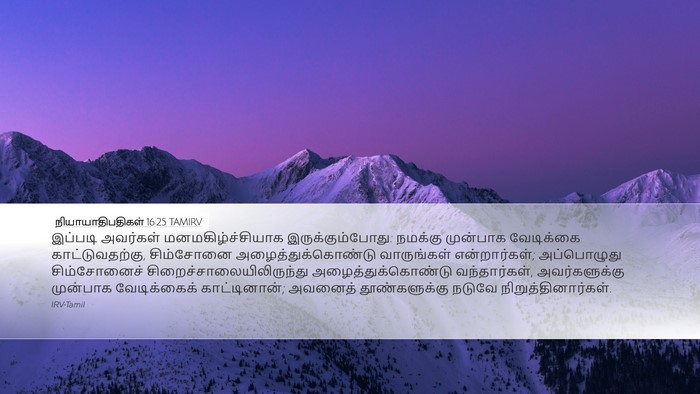 நியாயாதிபதிகள் 16:25 TAMIRV Bible Verse Image