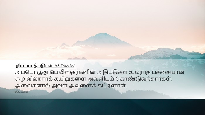 நியாயாதிபதிகள் 16:8 TAMIRV Desktop Wallpaper - அப்பொழுது - Desktop Bible Verse Wallpaper