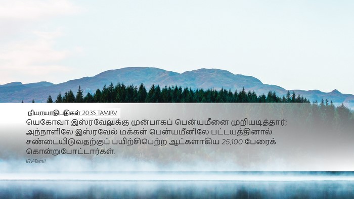 நியாயாதிபதிகள் 20:35 TAMIRV Bible Verse Image
