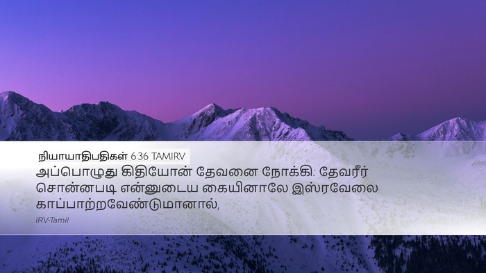 நியாயாதிபதிகள் 6:36 TAMIRV Bible Verse Image