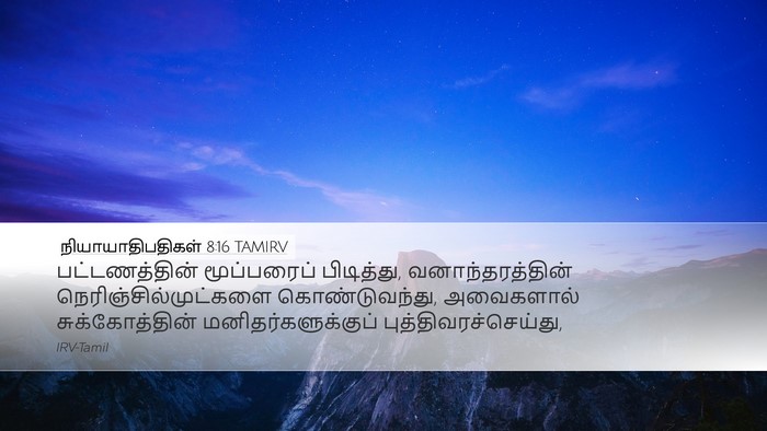 நியாயாதிபதிகள் 8:16 TAMIRV Bible Verse Image