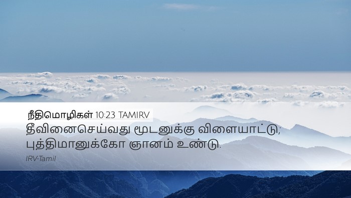 நீதிமொழிகள் 10:23 TAMIRV Bible Verse Image