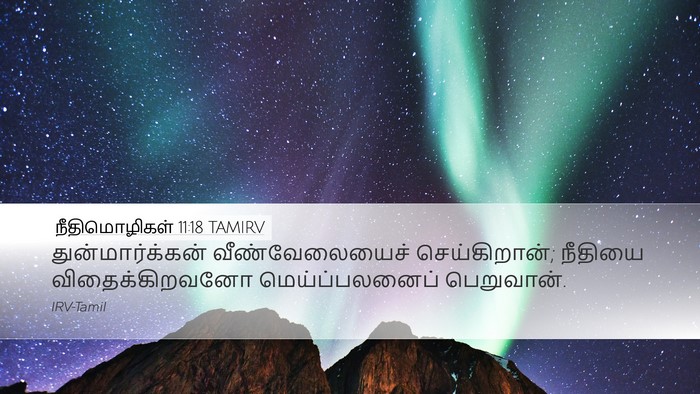 நீதிமொழிகள் 11:18 TAMIRV Bible Verse Image
