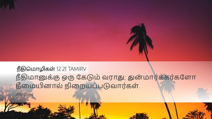 நீதிமொழிகள் 12:21 TAMIRV Bible Verse Image
