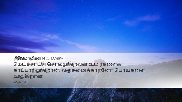 நீதிமொழிகள் 14:25 TAMIRV Bible Verse Image