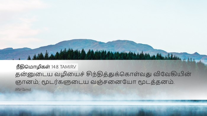 நீதிமொழிகள் 14:8 TAMIRV Bible Verse Image