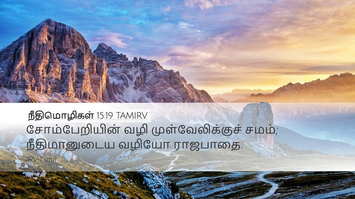 நீதிமொழிகள் 15:19 TAMIRV Bible Verse Image