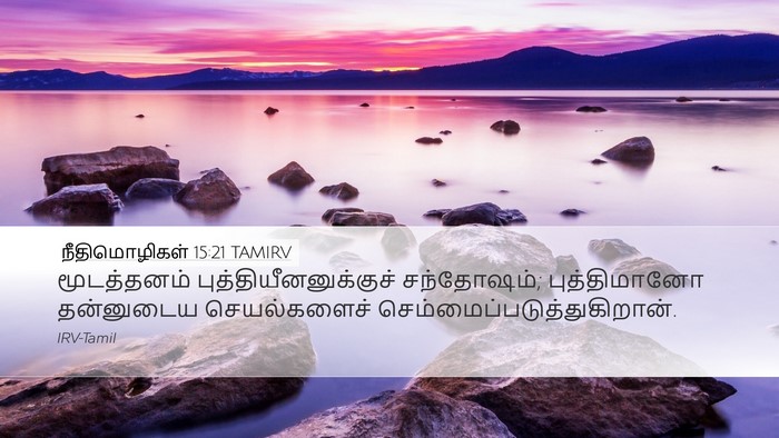 நீதிமொழிகள் 15:21 TAMIRV Bible Verse Image