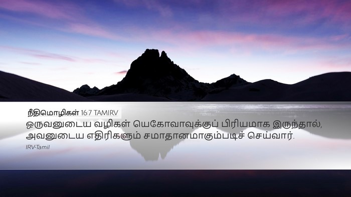 நீதிமொழிகள் 16:7 TAMIRV Bible Verse Image
