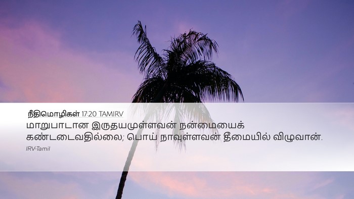நீதிமொழிகள் 17:20 TAMIRV Bible Verse Image