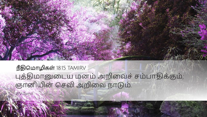நீதிமொழிகள் 18:15 TAMIRV Bible Verse Image