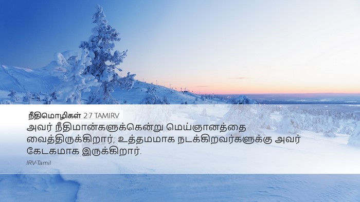 நீதிமொழிகள் 2:7 TAMIRV Bible Verse Image