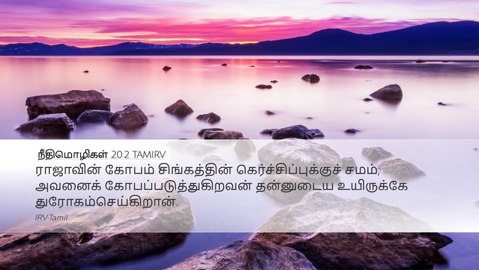 நீதிமொழிகள் 20:2 TAMIRV Bible Verse Image