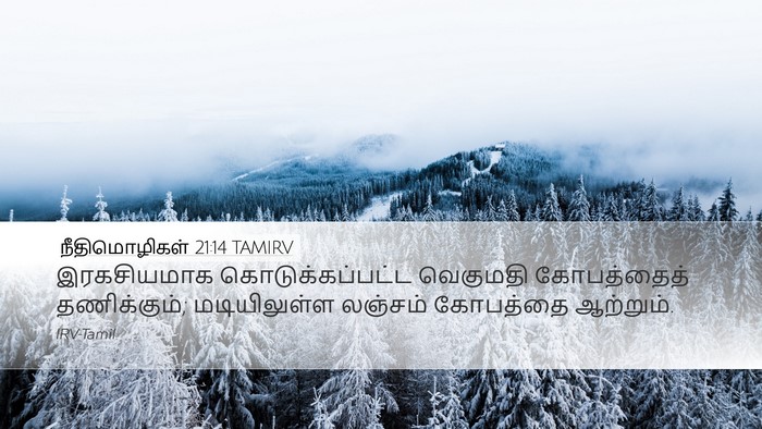 நீதிமொழிகள் 21:14 TAMIRV Bible Verse Image