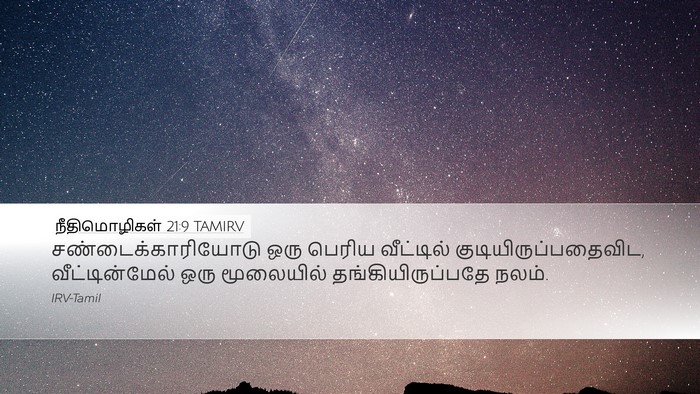 நீதிமொழிகள் 21:9 TAMIRV Bible Verse Image