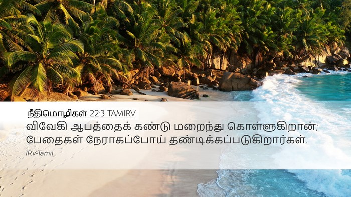 நீதிமொழிகள் 22:3 TAMIRV Bible Verse Image