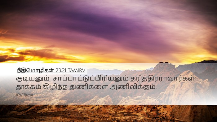 நீதிமொழிகள் 23:21 TAMIRV Bible Verse Image