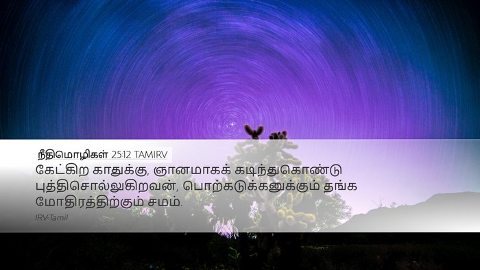 நீதிமொழிகள் 25:12 TAMIRV Bible Verse Image