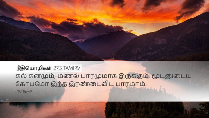 நீதிமொழிகள் 27:3 TAMIRV Bible Verse Image