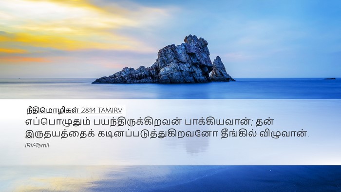 நீதிமொழிகள் 28:14 TAMIRV Bible Verse Image