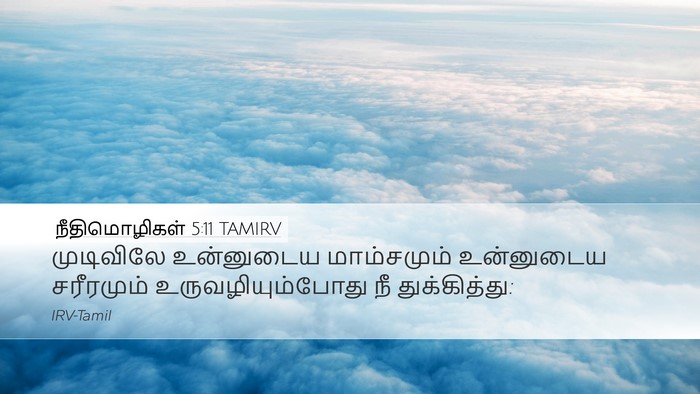 நீதிமொழிகள் 5:11 TAMIRV Desktop Wallpaper - முடிவிலே உன்னுடைய - Desktop Bible Verse Wallpaper