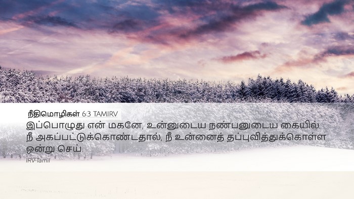 நீதிமொழிகள் 6:3 TAMIRV Bible Verse Image