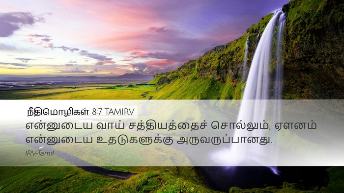 நீதிமொழிகள் 8:7 TAMIRV Desktop Wallpaper - என்னுடைய வாய் - Desktop Bible Verse Wallpaper