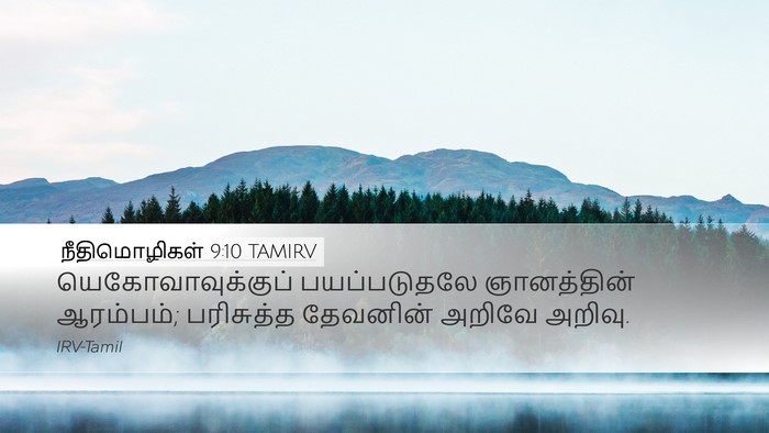 நீதிமொழிகள் 9:10 TAMIRV Bible Verse Image