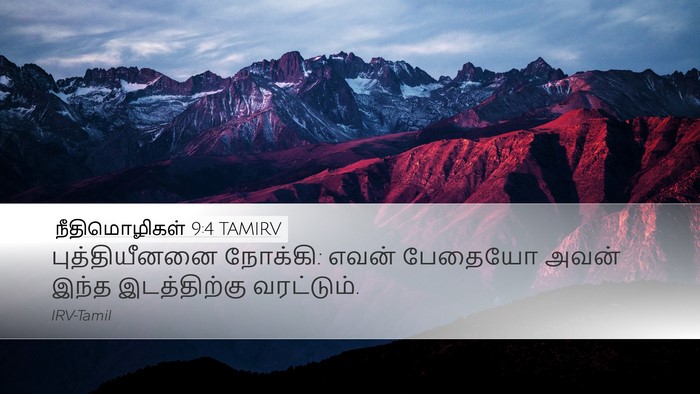 நீதிமொழிகள் 9:4 TAMIRV Bible Verse Image