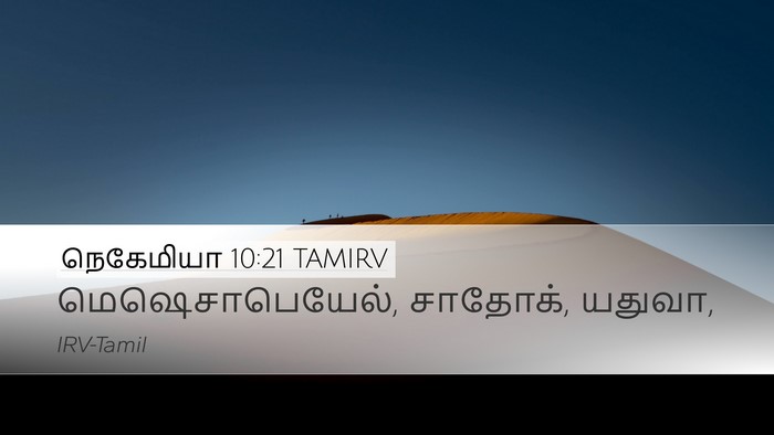 நெகேமியா 10:21 TAMIRV Desktop Wallpaper - மெஷெசாபெயேல், - Desktop Bible Verse Wallpaper