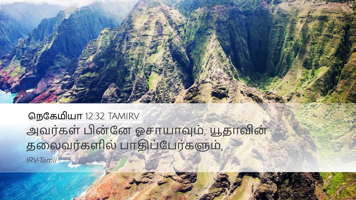 நெகேமியா 12:32 TAMIRV Desktop Wallpaper - அவர்கள் பின்னே - Desktop Bible Verse Wallpaper