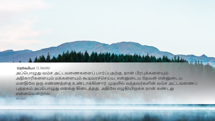 நெகேமியா 7:5 TAMIRV Desktop Wallpaper - அப்பொழுது வம்ச - Desktop Bible Verse Wallpaper