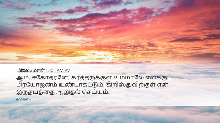 பிலேமோன் 1:20 TAMIRV Desktop Wallpaper - ஆம், சகோதரனே, - Desktop Bible Verse Wallpaper