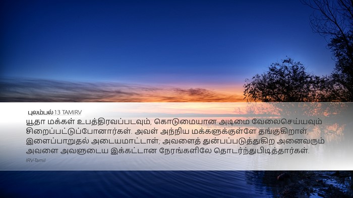 புலம்பல் 1:3 TAMIRV Bible Verse Image