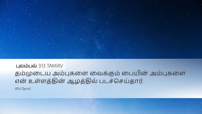 புலம்பல் 3:13 TAMIRV Bible Verse Image