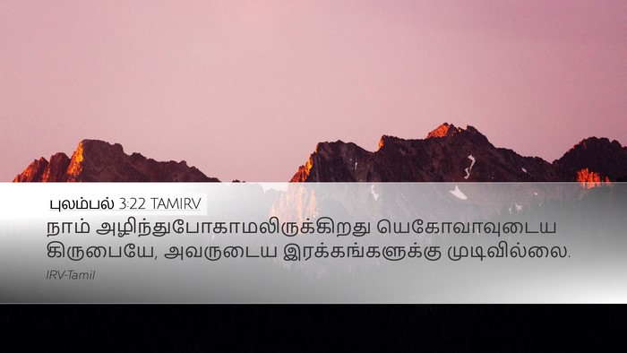 புலம்பல் 3:22 TAMIRV Bible Verse Image