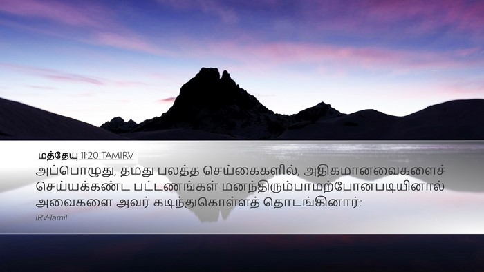 மத்தேயு 11:20 TAMIRV Bible Verse Image