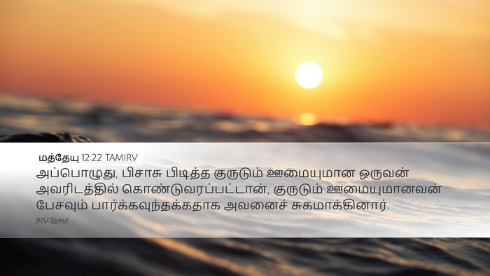 மத்தேயு 12:22 TAMIRV Bible Verse Image