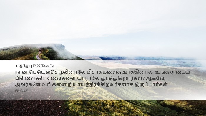 மத்தேயு 12:27 TAMIRV Bible Verse Image