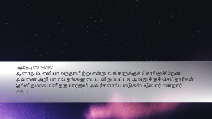 மத்தேயு 17:12 TAMIRV Bible Verse Image