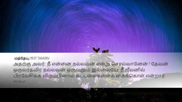 மத்தேயு 19:17 TAMIRV Bible Verse Image