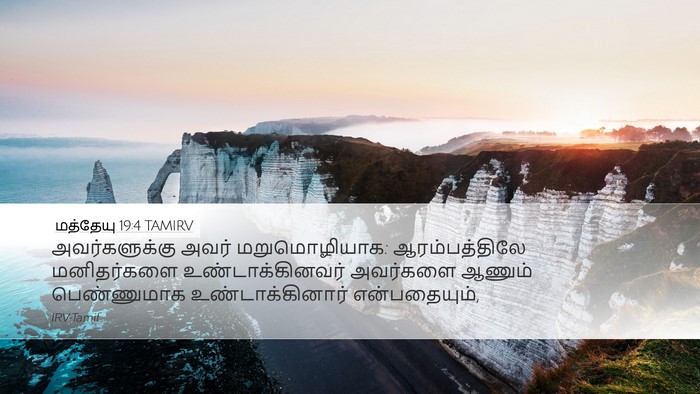 மத்தேயு 19:4 TAMIRV Bible Verse Image