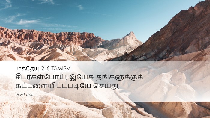 மத்தேயு 21:6 TAMIRV Bible Verse Image