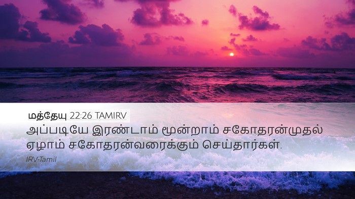 மத்தேயு 22:26 TAMIRV Desktop Wallpaper - அப்படியே இரண்டாம் - Desktop Bible Verse Wallpaper